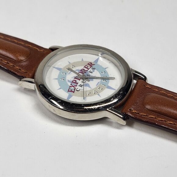 Explorer Cruises Holland America Line 1998-1999 Watch Leather Band Wristwatch - Picture 6 of 13
